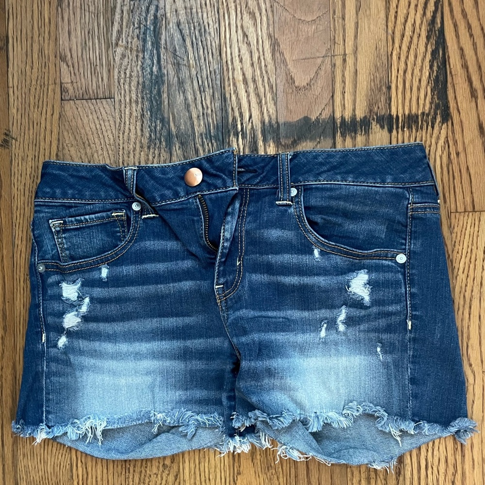 American Eagle super stretch medium wash denim jean shorts